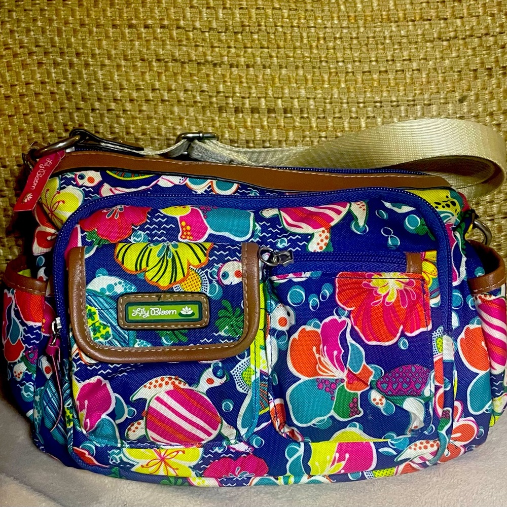Lily Bloom Turtle/Floral Crossbody